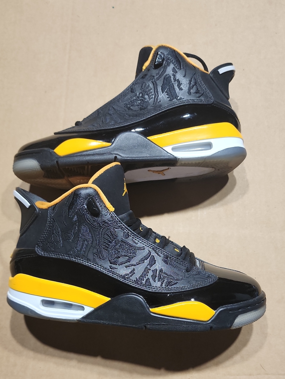 Nike Air Jordan Dub Zero Black Taxi Mens Athletic Shoes 311046-017 Sz 8